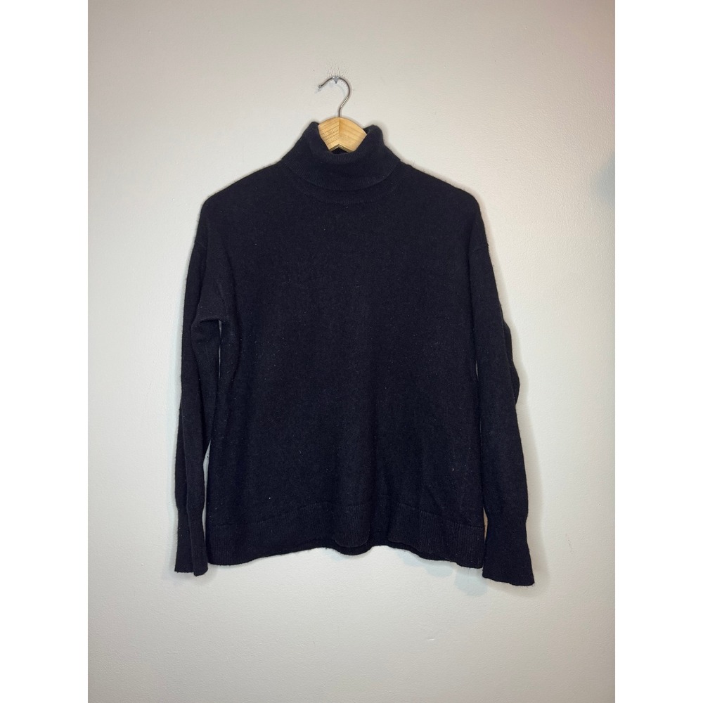 Nordstrom Women Black 100% Cashmere Turtleneck Sweater NWT NO488008MI Medium